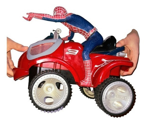 Cuatriciclo Hombre Araña Vintage Mattel 30 Cm Año 2007 