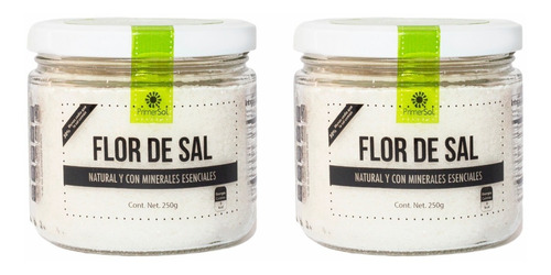 Flor De Sal Primer Sol 250g 2 Pack Bajo Sodio Gourmet Colima