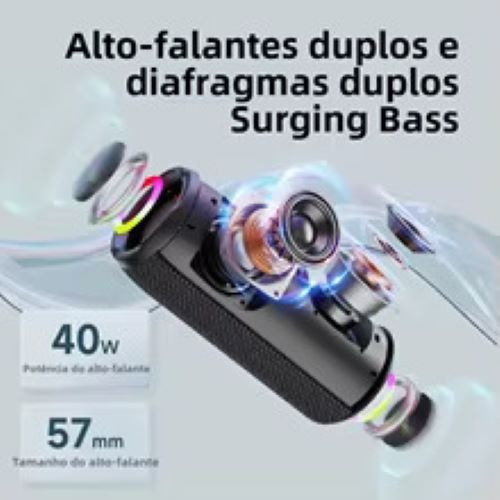Caixa De Som Zealot S49 Pro 20w - Bluetooth - À Prova D'água Azul