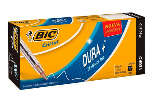 Bolígrafo Bic Cristal Dura Mas 12 Pzas