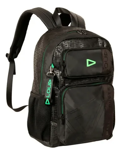 Mochila De Costas Escolar Loud Gamer Juvenil Preto Geométrico