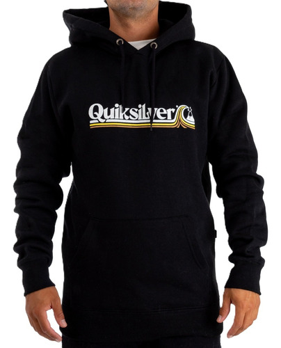 Buzo Canguro Quiksilver All Lined Up Hood Hombre