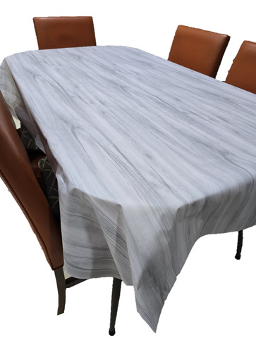 Mantel Mesa Rectangular 1.4x2.5 Impermeable Cuerina Afelpada Maderas