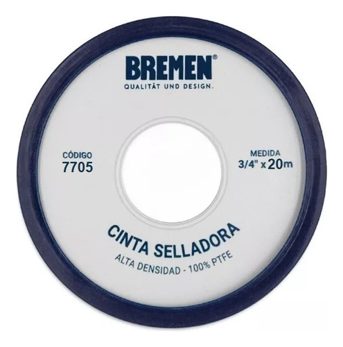 10 Cintas Selladoras Teflon Alta Densidad 3/4 X 20m Bremen