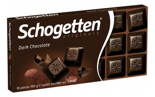 Chocolate Schogetten Puro 50% Cacau 100g Unidade Original