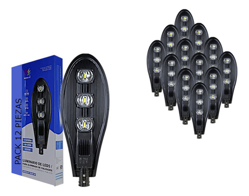 Lampara Led 120w Luminaria 13200lm Fotocelda Ip65 12 Piezas