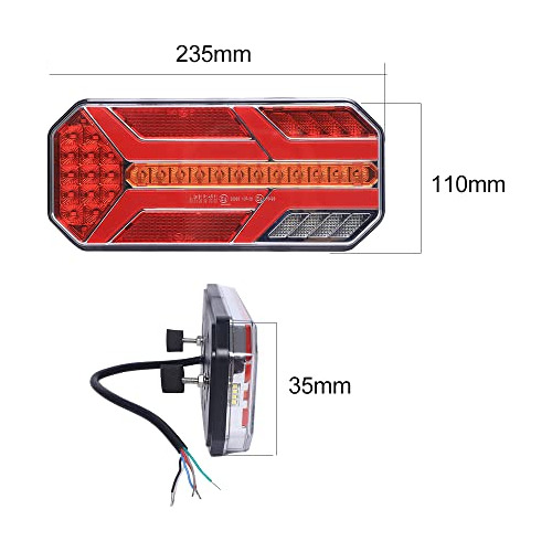 Led Camión Remolque Rv Luces Traseras Luz De Freno Seã...