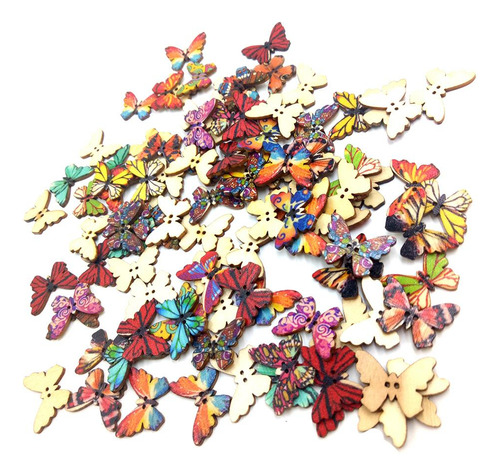 100x Botón De Mariposa Retro Pantalones Para Proteger