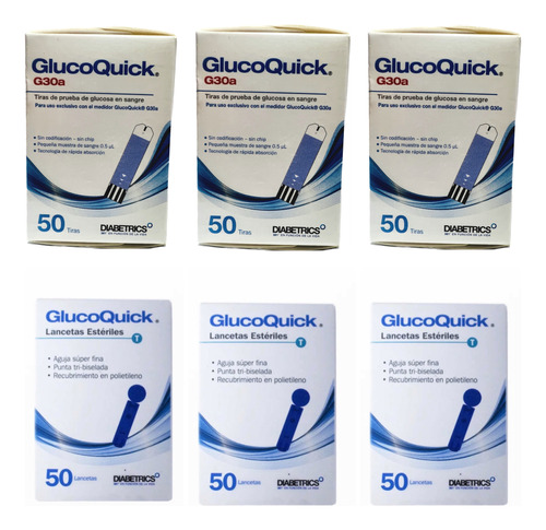 Tirillas Y Lancetas Glucoquick G30a X 150