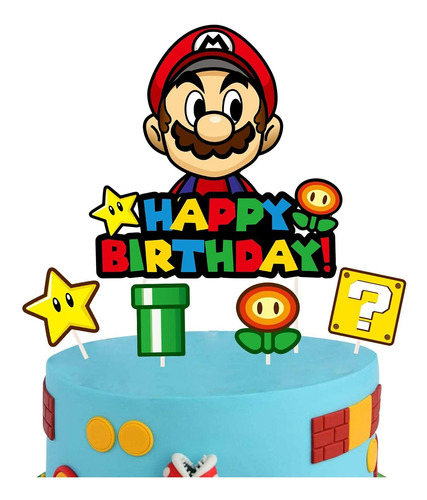 Zeaders Mario Decoración Para Tartas De Cumpleaños O Cupcake