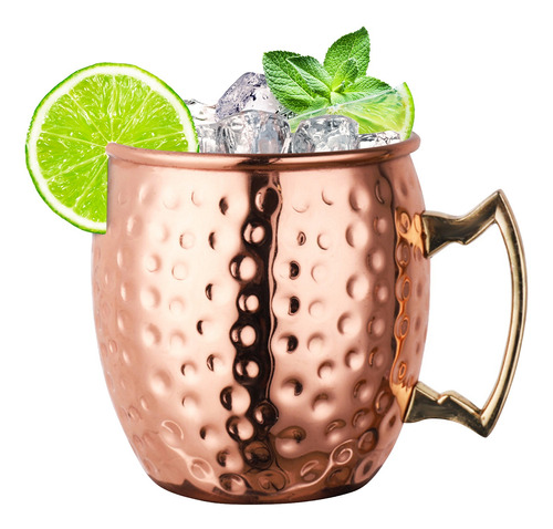 Moscow Mule - Tazas De Cobre (530 Ml, Acero Inoxidable, Cobr