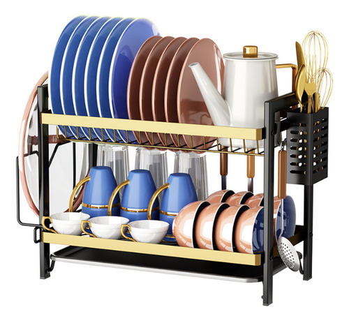 Escurreplatos Para Cocina Desmontable Metal 2 Niveles Hogar
