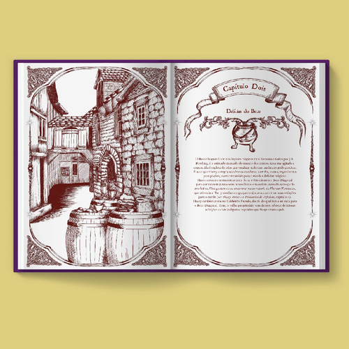 Libro de cocina de Harry Potter en portugués, tapa blanda, con más de 150 recetas, incluyendo pasteles de caldero y cerveza de mantequilla.