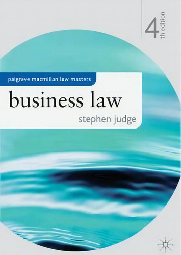 Business Law, De Stephen Judge. Editorial Macmillan Education Uk, Tapa Blanda En Inglés
