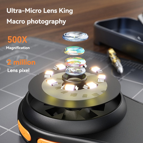 Microscopio Digital 500x, 1080p, 2.0 Pulgadas, Video Coin Mi
