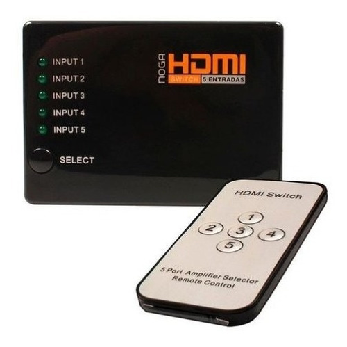 Switch Hdmi 5 Out En 1 In Controlremoto 5v Ir Titan Belgrano