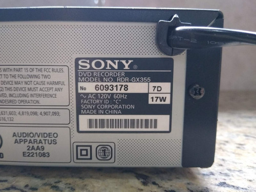 Gravador De Dvd De Mesa Sony