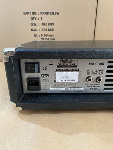 Cabeçote Para Contra Baixo Ashdown Mag 300 Evoii Mostruario