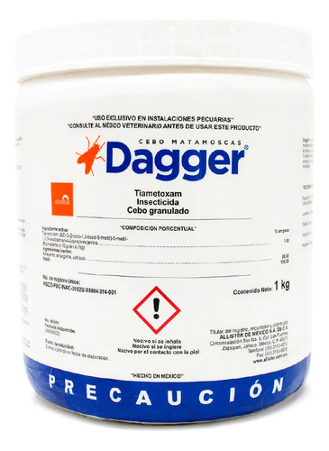 Mata Moscas Mosquicida Dagger 1 Kg Efecto Instantaneo