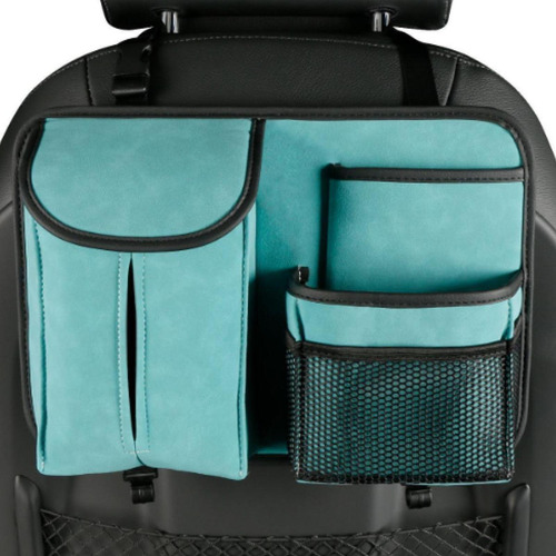 Organizador De Asiento Trasero De Coche Con Soporte De Piel