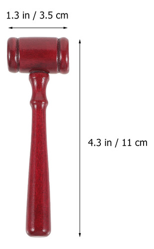Juguetes Judge Gavels Para Niños, Martillo Simple De Madera,