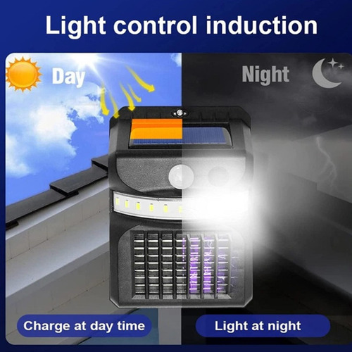 Lámpara De Pared Con Sensor Solar Para Matar Insectos,