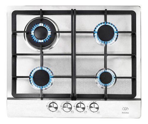 Avera Parrilla Gas 4 Quemadores Lp Plateado