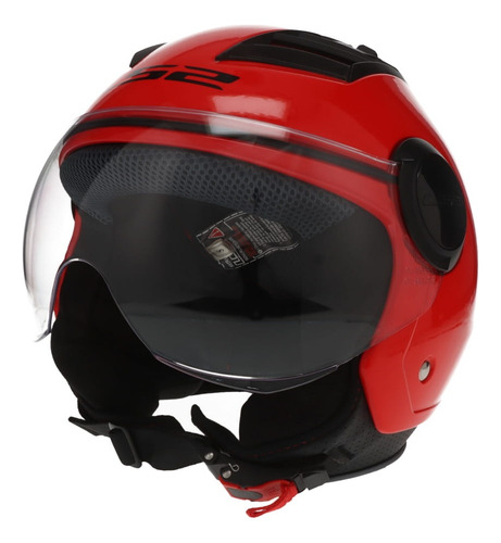 Casco Para Motocicleta Ls2 Airflow Solid Rojo