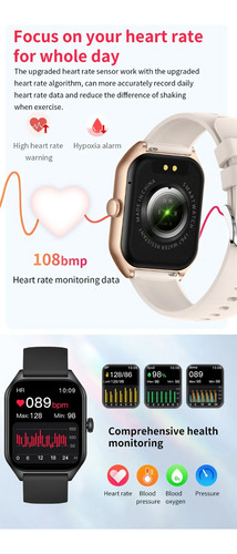 Imagen 6 de 10 de Relojes Mujer Hombre Smartwatch Pulsometro Oximetro Dama Gps