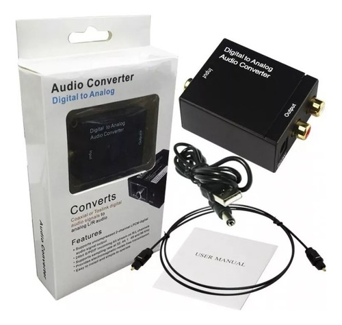 Convertidor Audio Digital / Coaxial A Analógico Rca L/r