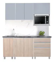 Comprar Combo Bajo Mesada 160 + Alacena Con Porta Microondas Potenza