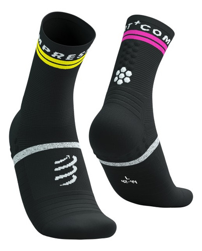 Pro Marathon Socks V2.0- Black/safety Yellow/neon Pink