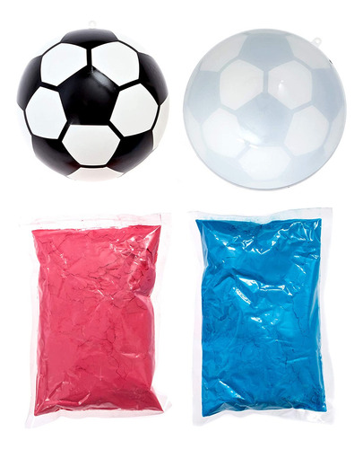 Balón De Fútbol De Revelación De Género | Kit De Polvo Azul
