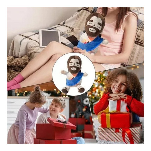 ' 2 Piezas De Peluche Navideño De Jesús Que Respira Con
