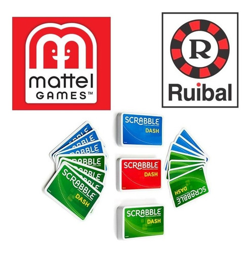 Scrabble Dash Juego Cartas Ruibal Naipes Mattel Original