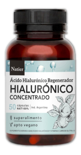 Acido Hialuronico Concentrado Natier X 50 Capsulas Vegano