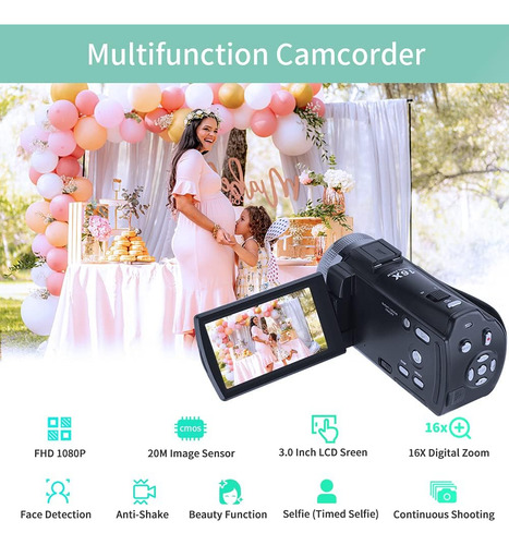 Videocámaras Hd 1080p Cámara De Vídeo Grabadora