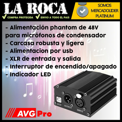 Imagen 4 de 10 de Fuente Phantom Alimentación +48v Usb Microfonos Condenser