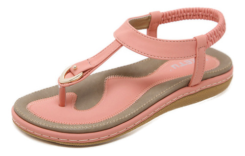 Nuevo Sandalias De Verano 2024 En Metal Con Hebilla De
