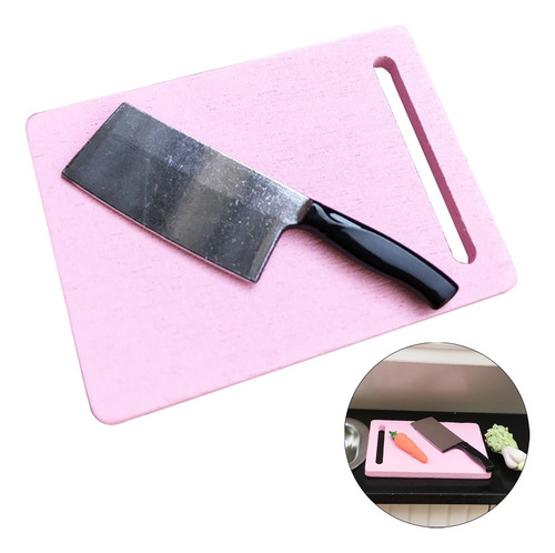 2 X 1/12 Tabla De Cortar Y Cuchillo De Cocina Decoración
