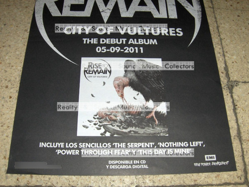 Rise To Remain Poster Emi City Of Vultures De Coleccion (Usado)