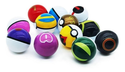 Caixa C 12 Pokebolas Pop-up Com Pokemon Dentro Bola Pokeball