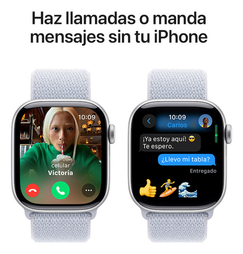 Apple Watch S10 Gps 42mm Alumnio Loop Azul Nube Color Plata Plata Correa Loop Deportiva Azul Nube Plateado