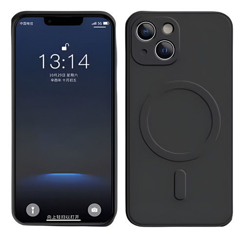 2 Fundas De Silicona Líquida Para iPhone Con Carga Magnética