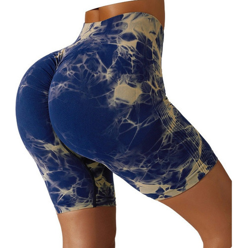 Pantalones Cortos De Gimnasio Tie-dye Leggins De Levantamien