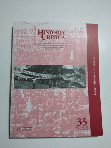 Revista Historia Crítica No. 035. Movimientos Sociales