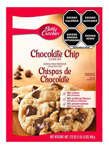 Harina Para Galletas Betty Crocker Chocolate Chip 496g