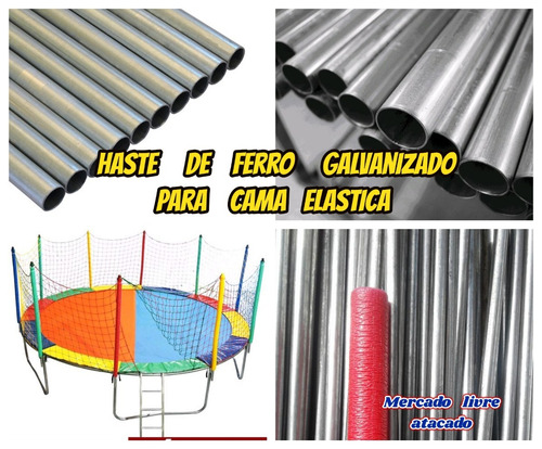 Haste De Ferro Forte Galvanizado Para Cama Elastica Kit C/01