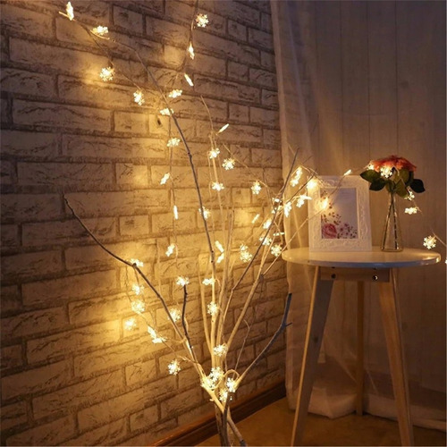 Cadena De Luces En Forma De Copo De Nieve Para Fiestas, Boda