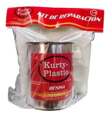 Kit De Reparacion 1/4 Resina Y Fibra De Vidrio Kurty Plastic